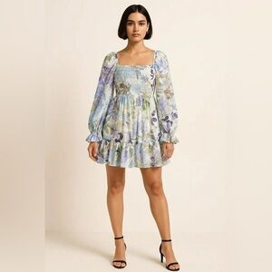 & Other Stories Floral Long Sleeve Dress NWT